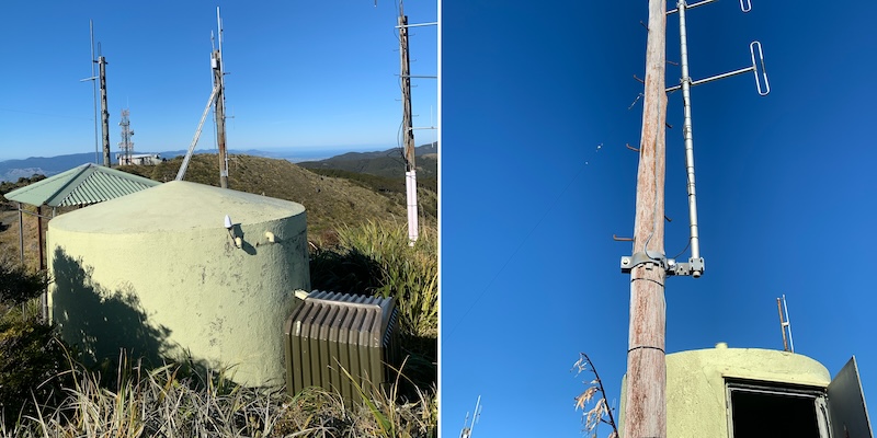 Mt Climie Huts - left tis south hit, right is north hut - 8 May 2024